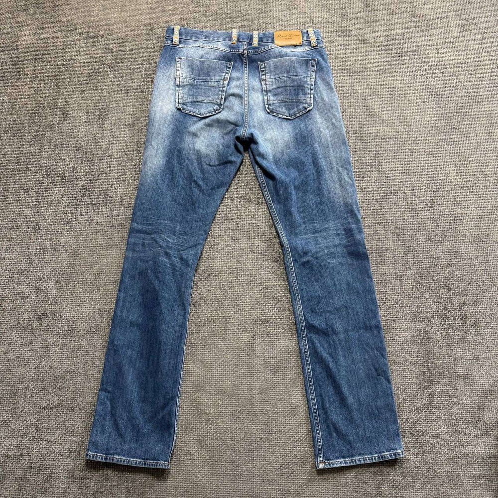 Robert Graham Classic Yates Mens 34 Blue Beaded Accent Straight Leg Jeans